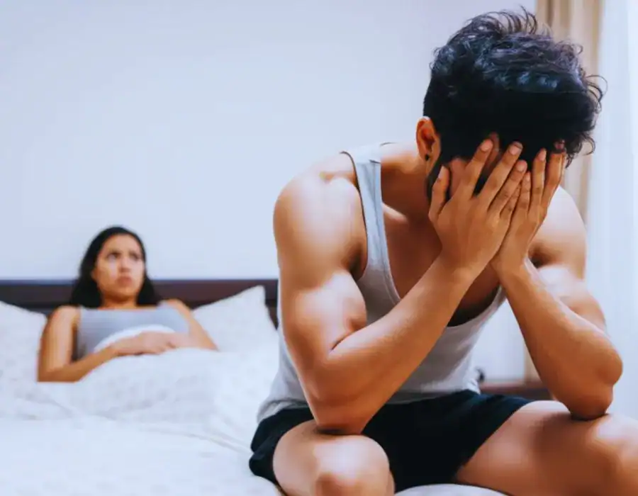 Image of upset man in need of erectile dysfunction treatment Aylesbury